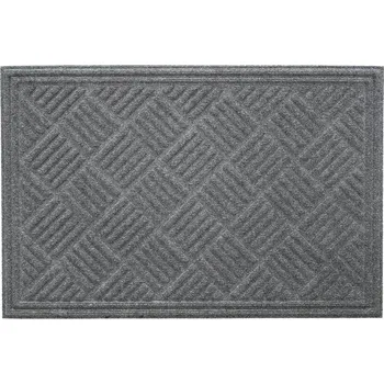 Rohožka Šedá textilní gumová čistící vstupní rohož FLOMA Parquet - 60 x 90 x 1,1 cm