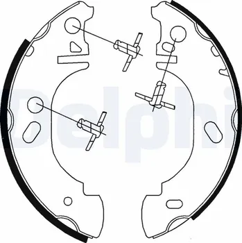 Brzdová čelist Sada brzdových čelistí DELPHI LS1700