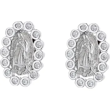 Náušnice Majya Stříbrné náušnice PANNA MARIA se zirkony Ag/; ≤1,44 g 10130
