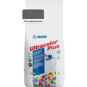 Průmyslové lepidlo MAPEI ULTRACOLOR PLUS 119 LONDÝNSKÁ ŠEDÁ Hydrofobní spárovací tmel 2kg 6011928AU