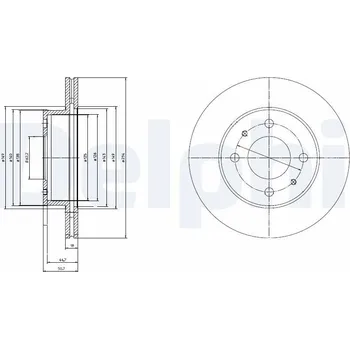 Brzdový kotouč Brzdový kotouč DELPHI BG3946