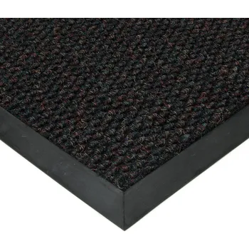 Černá textilní zátěžová vstupní čistící rohož Fiona - 50 x 80 x 1,1 cm