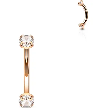 Piercing Šperky4U Piercing do obočí, čirý zirkon - OB0002-RDC