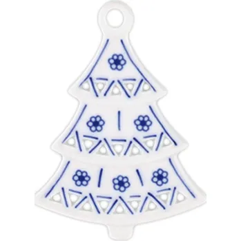 Vánoční ozdoba Cibulák Dubí Vánoční ozdoba - stromeček prolamovaný - cibulový porcelán 10597