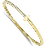 Lillian Vassago Pevný zlatý náramek se zirkony LLV98-GB004Y