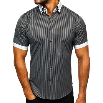 Pánská košile Pánská košile BOLF 1808 černá - 2XL