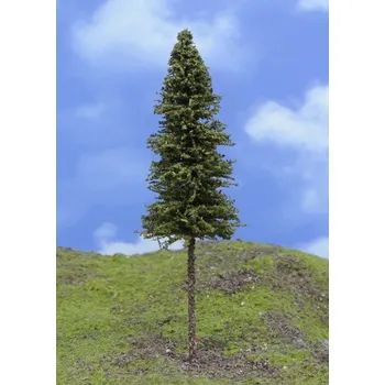 Plastikový model Modelářský strom - smrk s kmenem, výška 12-14 cm