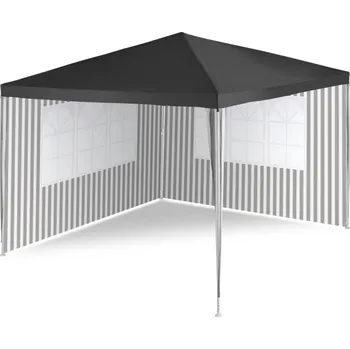 Zahradní stan Zahradní párty stan - antracit, 3 x 3 m + 2 bočnice