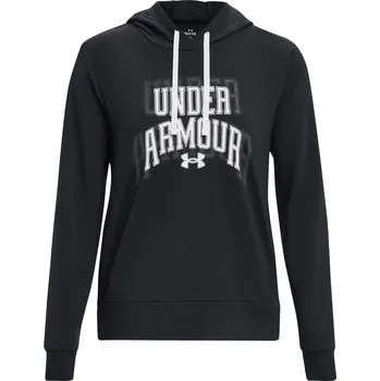 Dámská mikina Dámská funkční mikina přes hlavu Under Armour RIVAL TERRY GRAPHIC HDY W černá 1379610-001 - S | UK 9 | US 10