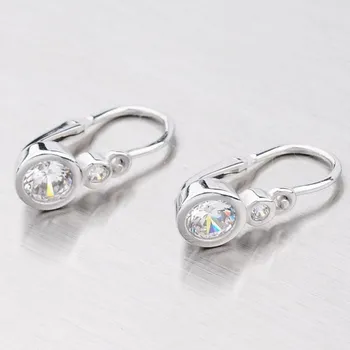 Náušnice Dětské náušničky bílé zlato 585 zirkon pro nejmenší 52DN-1984BB