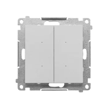 vypínač SIMON TEW2W.01/143 Ovladač osvětlení tlačítkový, 2 násobný, Switch D, Wi-Fi (přístroj s krytem) bílá