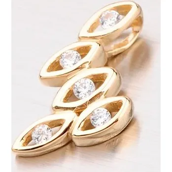 Přívěsek Dámský přívěsek žluté zlato 585 zirkon GZ1729