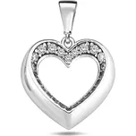 Lillian Vassago Přívěsek z bílého zlata se zirkony, srdce LLV98-GP064W