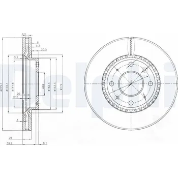 Brzdový kotouč Brzdový kotouč DELPHI BG4016