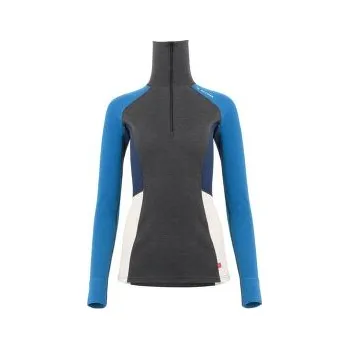 Dámské tričko Aclima WarmWool Polo Women Marengo/Corsai /Beige Mel./NavyBlazer šedá XS