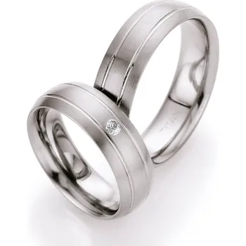 Prsten Snubní prsteny titan přírodní diamant 0.030 ct T709B