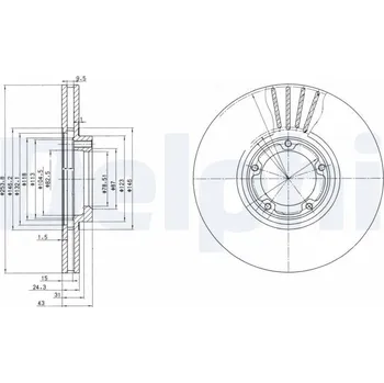 Brzdový kotouč Brzdový kotouč DELPHI BG3365