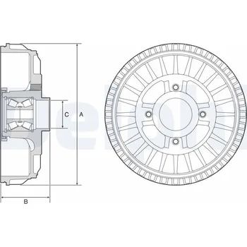 Brzdový buben Brzdový buben DELPHI BFR621