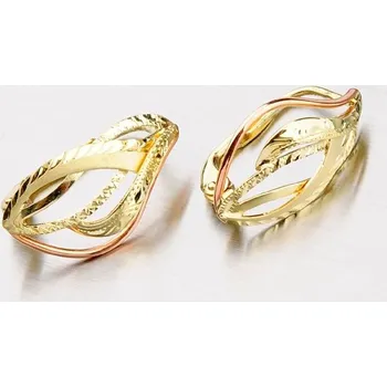 Náušnice Dámské náušnice zlato mix 585 klasik 52NK-359