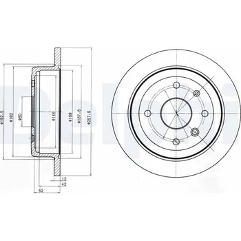 Brzdový kotouč Brzdový kotouč DELPHI BG4194