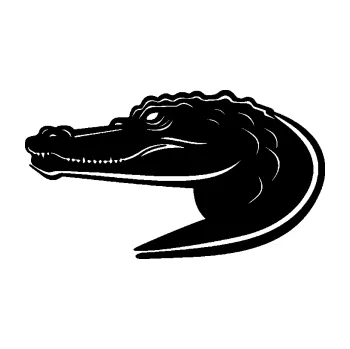 Samolepící dekorace SAMOLEPKA Krokodýl 004 levá (01 - černá) NA AUTO, NÁLEPKA, FÓLIE, POLEP, TUNING, VLASTNÍ TEXT, TISK, AUTOSAMOLEPKY.cz, POLEPY, OBRÁZEK, LOGO, SAMOLEPKY