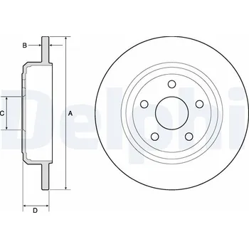 Brzdový kotouč Brzdový kotouč DELPHI BG4772C