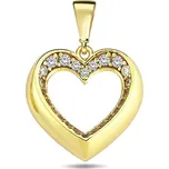 Lillian Vassago Zlatý přívěsek se zirkony, srdce LLV98-GP064Y