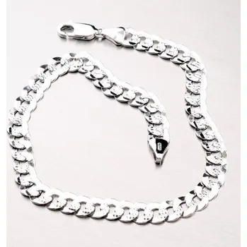 Náramek Náramek bílé zlato 585 Pancer s gravírováním 44-1248 délka 17 cm