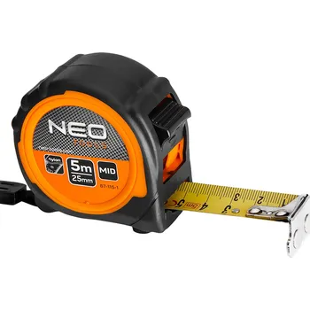 metr NEO TOOLS Ocelový svinovací metr 5 m x 25 mm, magnet