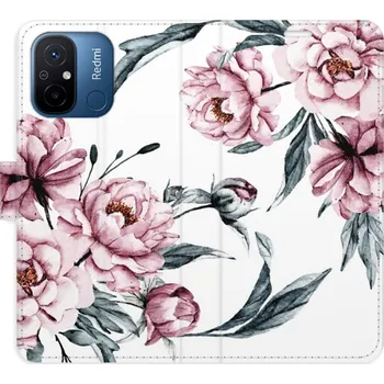Pouzdro na mobilní telefon Flipové pouzdro iSaprio - Pink Flowers - Xiaomi Redmi 12C