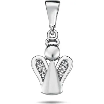 Přívěsek Lillian Vassago Přívěsek anděl se zirkony, bílé zlato LLV98-GP105W