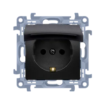 Elektrická zásuvka SIMON CGSZ1B.01/49 Zásuvka jednonásobná s krytím IP44 s uzemněním typu Schuko, s tesněním rámečku, k