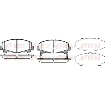 Brzdová destička Sada brzdových destiček, kotoučová brzda REMSA 1390.02