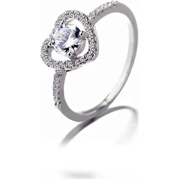 Prsten Stříbrný prsten srdce s kamínkem DENISE Velikost:6 (EU: 51-53) Ag/; ≤1,78 g 10042_6