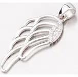 Přívěsek bílé zlato 585 zirkon andělská křídla - 43-21391