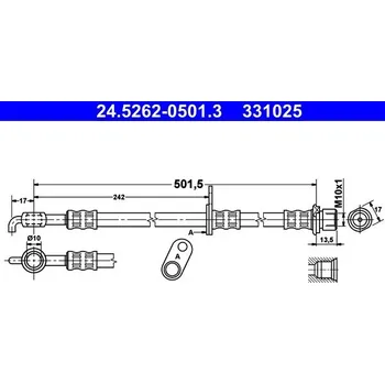 Brzdová hadice Brzdová hadice ATE 24.5262-0501.3