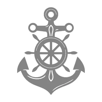 Samolepící dekorace SAMOLEPKA Kotva 005 levá s kormidlem (17 - šedá) NA AUTO, NÁLEPKA, FÓLIE, POLEP, TUNING, VLASTNÍ TEXT, TISK, AUTOSAMOLEPKY.cz, POLEPY, OBRÁZEK, LOGO, SAMOLEPKY