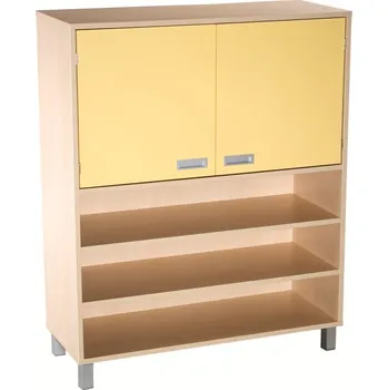 Komoda Skříňka dvoudveřová kombinovaná s policemi