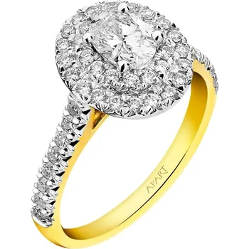 Prsten Prsten ze žlutého a bílého zlata s diamanty - SI1/H - 1,00 ct - ryzost 585 - 220.533