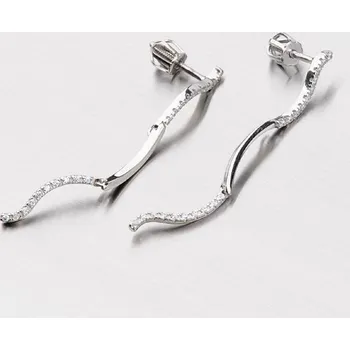 Náušnice Dámské náušnice bílé zlato 585/1000 zirkon DZ2020B