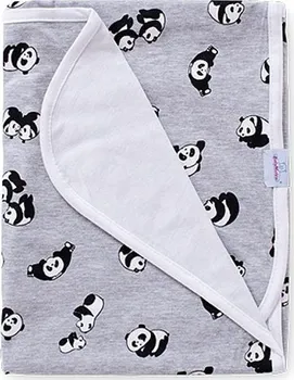 Dětská deka Babymatex Bamboo 75 x 100 cm šedá/pandy