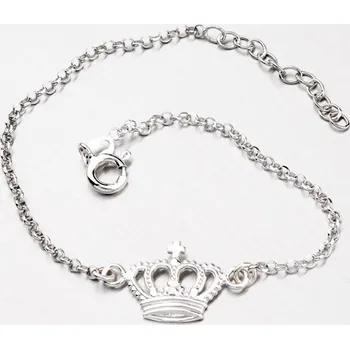 Náramek Dámský náramek stříbro 925 korunkou B1600957-0532-SLX délka 17 cm