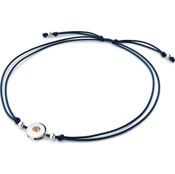 Oblečení a móda Dámský náramek přírodní diamant 0.055 ct šňůrkový kabbalah s Champagne 10911-NRS-MOD-B-Champ délka 21 cm