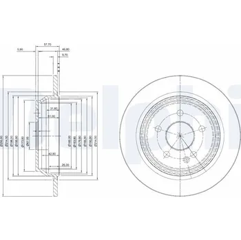 Brzdový kotouč Brzdový kotouč DELPHI BG4063C