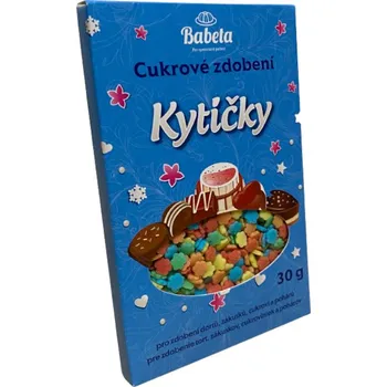Babeta Cukrové zdobení kytičky 30 g Jedlá dekorace na dort Babeta Cukrové zdobení kytičky 30 g