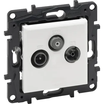 Elektrická zásuvka Legrand 863178 NILOE S.TV-RD-SAT PRŮB.BÍLÁ