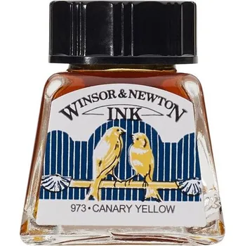 Kreslicí inkoust WINSOR & NEWTON Drawing Ink, 14ml Canary Yellow