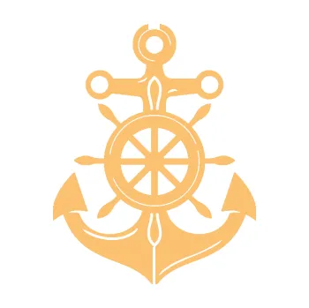 Samolepící dekorace SAMOLEPKA Kotva 005 levá s kormidlem (08 - béžová) NA AUTO, NÁLEPKA, FÓLIE, POLEP, TUNING, VLASTNÍ TEXT, TISK, AUTOSAMOLEPKY.cz, POLEPY, OBRÁZEK, LOGO, SAMOLEPKY