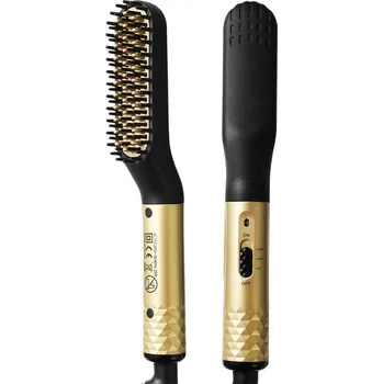 Elektrický kartáč na vlasy OEM Mini kartáč s žehličkou Barva: Zlatá