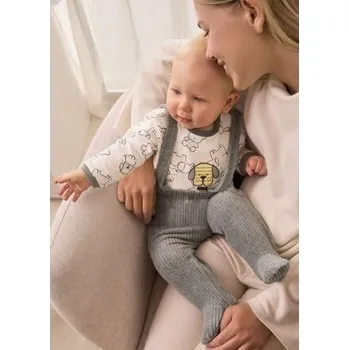 kojenecká mikinka s pejskem a kalhoty s kšandami Mayoral 2512-51 velikost 56